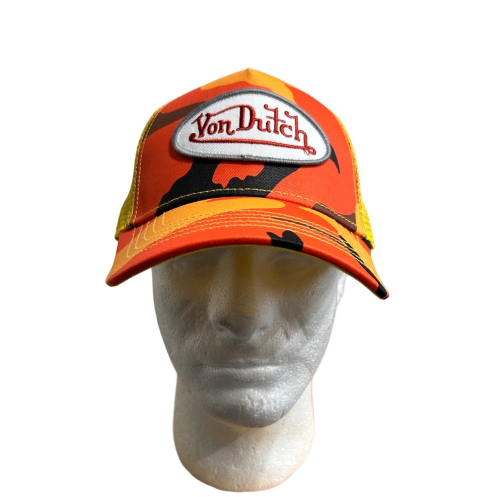 Von Dutch Vibrant Orange Camo Cap
